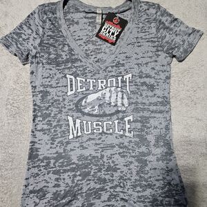 MADE IN DETROIT DETROIT MUSCLE WOMEN'S V NECK T-SHIRT